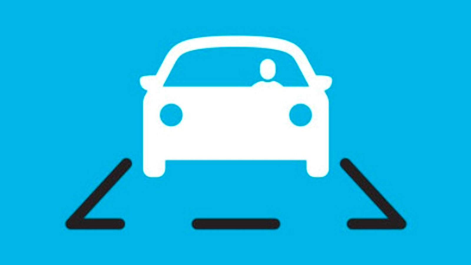Car in marked parking zone.