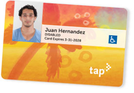 Colorful Metro TAP Card with customer photo