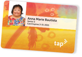 Colorful Metro TAP Card with customer photo