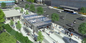 Artist rendering of Westwood/UCLA station on Purple (D Line) Extension Transit Project - Section 3