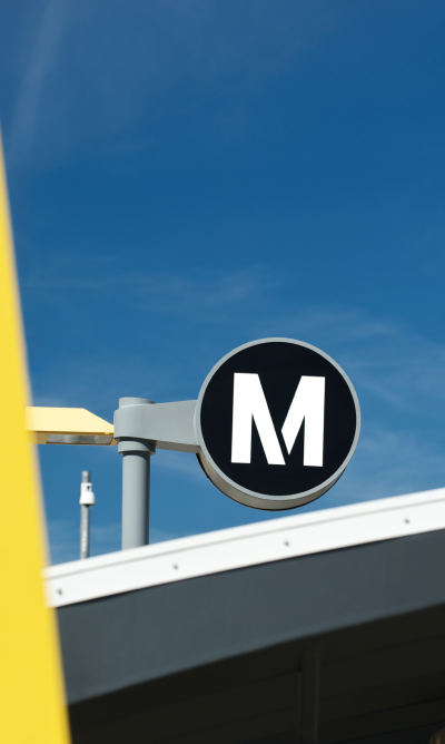 Metro Sign at a Metro Orange Line station.