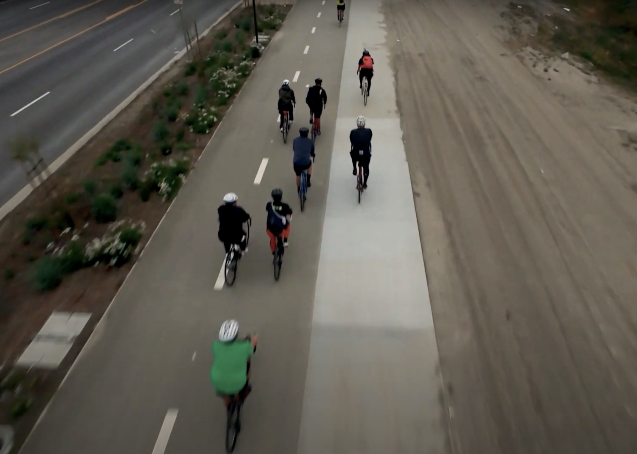 image of cyclists on a bike path